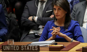 Nikki Haley Hands Interlocked Wallpaper