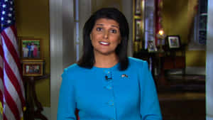 Nikki Haley In An Office Wallpaper