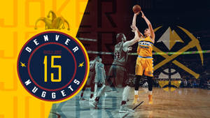 Nikola Jokic Denver Nuggets Logo Wallpaper