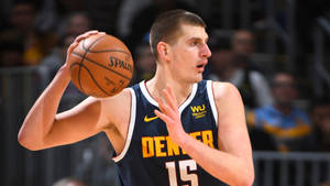 Nikola Jokic Holding Ball Wallpaper