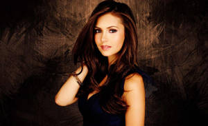 Nina Dobrev In Black Wallpaper