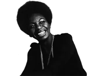 Nina Simone Black And White Celebrity Smile Wallpaper