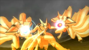 Nine Tailed Beast Naruto Kurama Clones Wallpaper