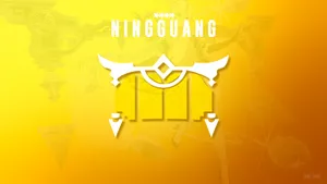 Ningguang - Bold Geo Vision Holder In Genshin Impact Wallpaper