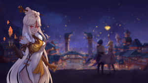 Ningguang, The Mysterious Geo Character In Genshin Impact Wallpaper