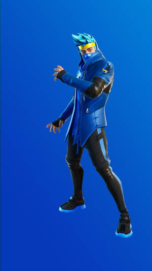 Ninja Fortnite Blue Vertical Wallpaper