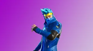 Ninja Fortnite Purple Wallpaper