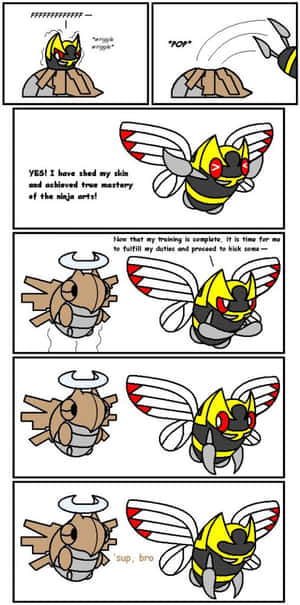 Ninjask And Shedinja Comic Strip Wallpaper
