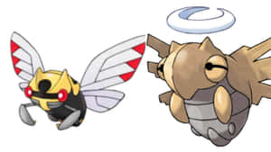 Ninjask And Shidenji White Background Wallpaper