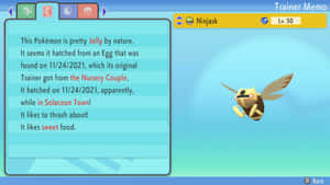 Ninjask With Desription Wallpaper