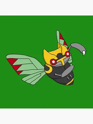 Ninjask With Green Background Wallpaper