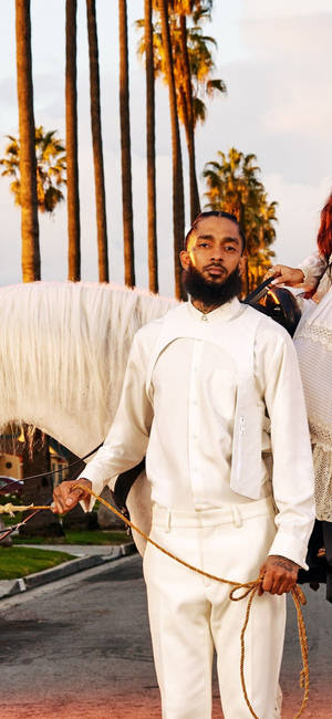 Nipsey Hussle In White Wallpaper