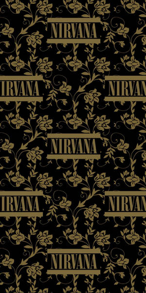 Nirvana Golden Black Wallpaper