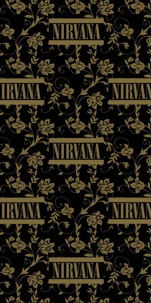 Nirvana Golden Black Wallpaper