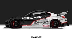 Nissan 350z Racing Car In Digital Wallpaper