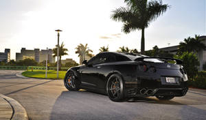 Nissan Gt R Shiny Black Paint Wallpaper