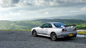 Nissan Gt R Silver Skyline Wallpaper