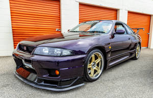 Nissan Gt R With Gold Rims Wallpaper