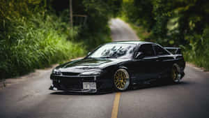 Nissan Silvia S15 Golden Mag Wheels Wallpaper