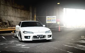 Nissan Silvia S15 Soaring Through The Streets Wallpaper