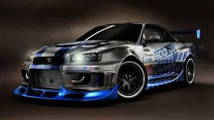 Nissan Skyline In Action - Icon Of Fast And Furious Series Wallpaper