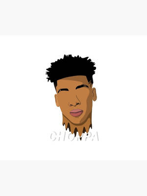 Nle Choppa Cartoon Face Wallpaper