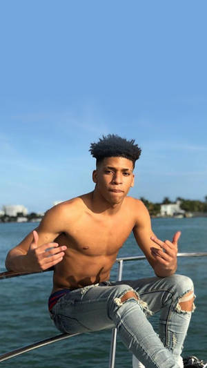 Nle Choppa Cruising The Open Seas Wallpaper