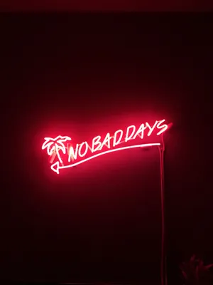 No Bad Days Neon Sign Wallpaper