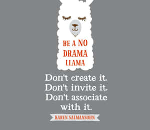 No Drama Llama Quote Wallpaper