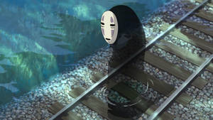 No-face Wooden Rail Wallpaper