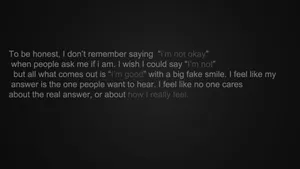 No One Cares Aesthetic Black Quotes Wallpaper