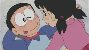 Nobita Shizuka Love Story With Wink Wallpaper