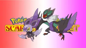 Noibat And Noivern In Gradient Background Wallpaper