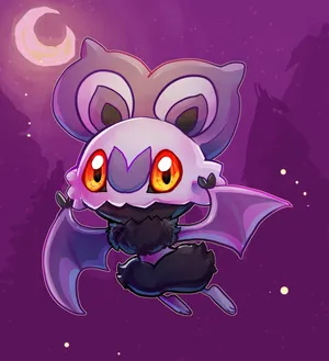 Noibat In Purple Night Sky Wallpaper