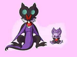 Noivernand Noibat Pokemon Illustration Wallpaper