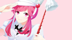 Nonon Jakuzure Glowing Pink Outfit Wallpaper