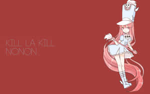 Nonon Jakuzure In Her Signature Outfit With Musical Weapon Wallpaper