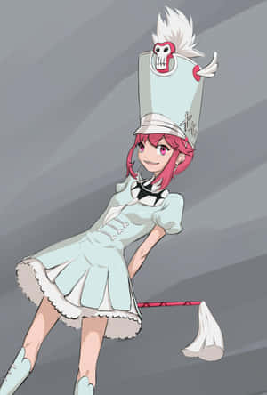 Nonon Jakuzure In Her Vibrant Attire During A Captivating Battle Scene Wallpaper