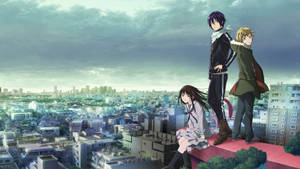 Noragami Cityscape View Wallpaper