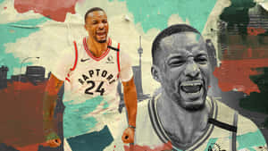 Norman Powell Of Toronto Raptors Digital Art Wallpaper