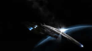 Normandy Sr2 Mass Effect Oled Monitor Wallpaper