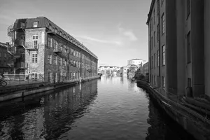 Norrkoping River Industrial Buildings Wallpaper