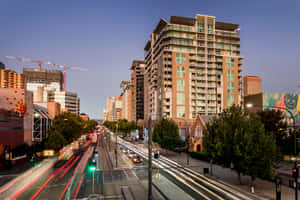 North_ Terrace_ Adelaide_ Twilight_ Traffic Wallpaper