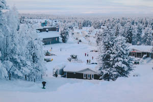 Northern Finland Aerial View Wallpaper