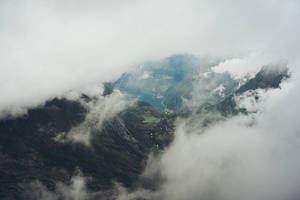 Norway Aerial View Of Dalsnibba Wallpaper