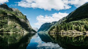 Norway Scenic Fjords Of Gudvangen Wallpaper