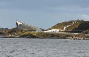 Norway Storseisundet Bridge From Afar Wallpaper