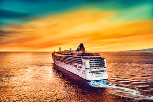 Norwegian White Cruise Ship Wallpaper