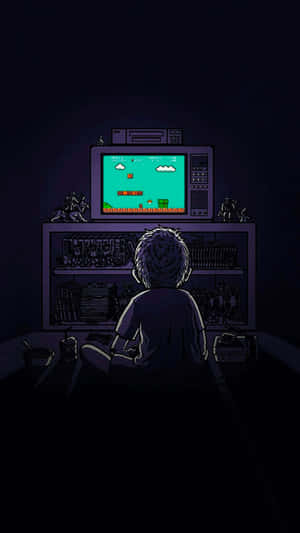 Nostalgic Gaming Session Wallpaper