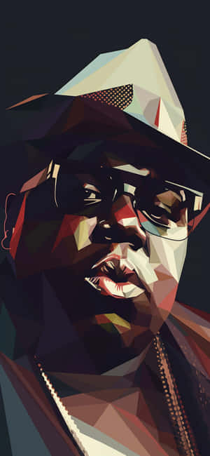 Notorious B I G Geometric Art Portrait Wallpaper